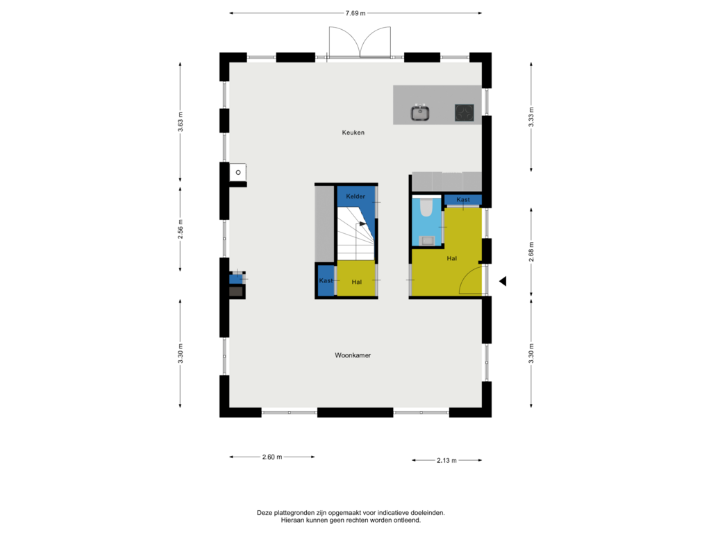 Bekijk plattegrond van Begane grond van Klarenbeekseweg 14