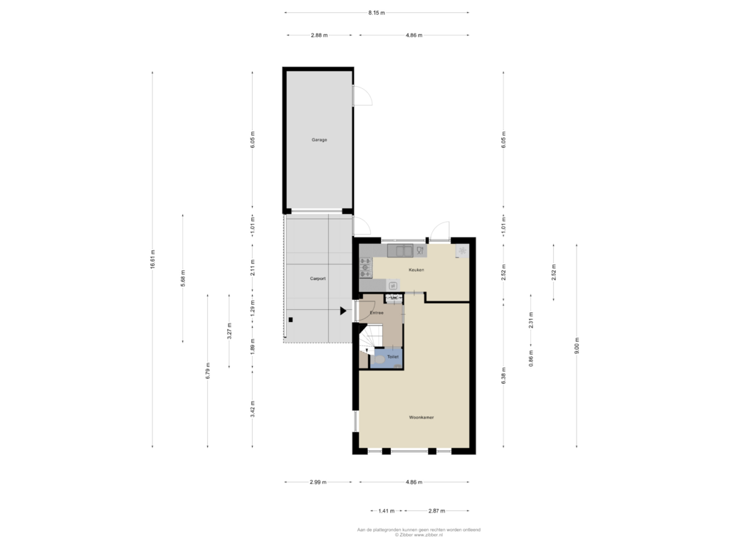 Bekijk plattegrond van Begane Grond van De Klomp 1