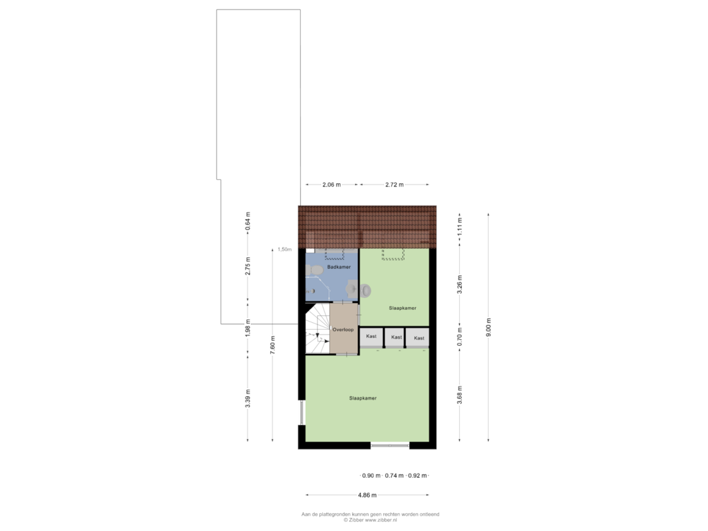 Bekijk plattegrond van Eerste Verdieping van De Klomp 1