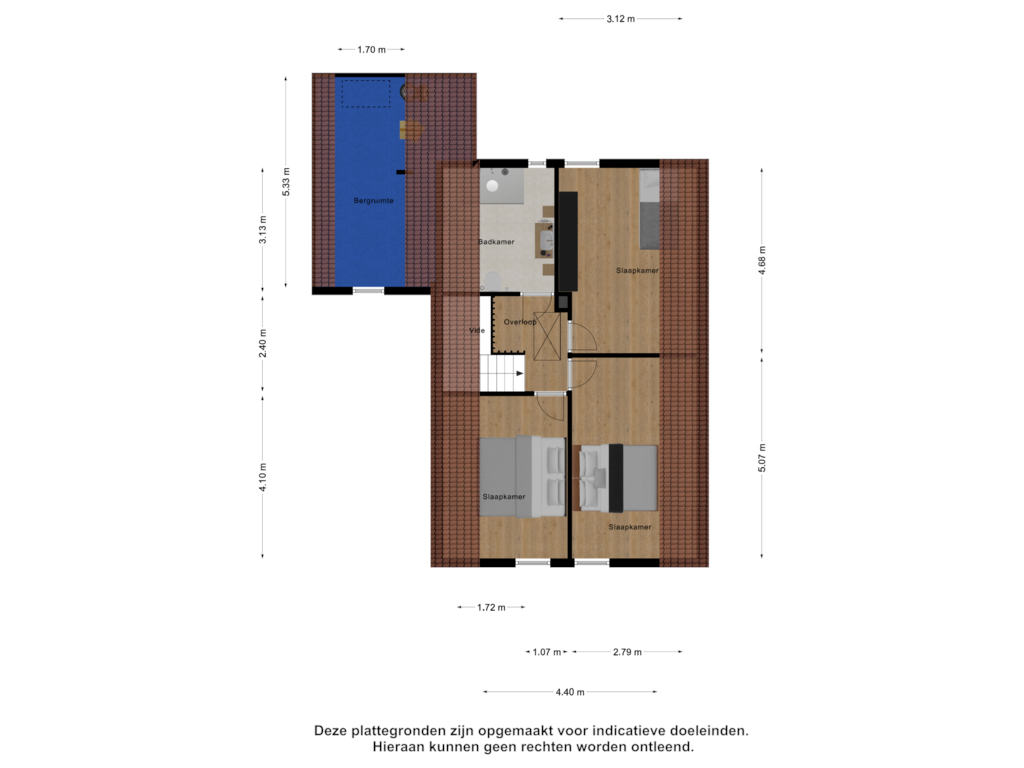 View floorplan of Eerste Verdieping of Hoornstraat 15