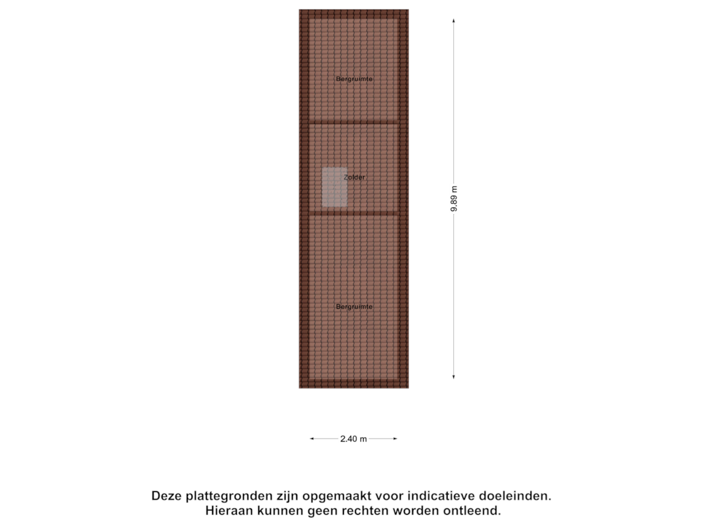 View floorplan of Vliering of Hoornstraat 15