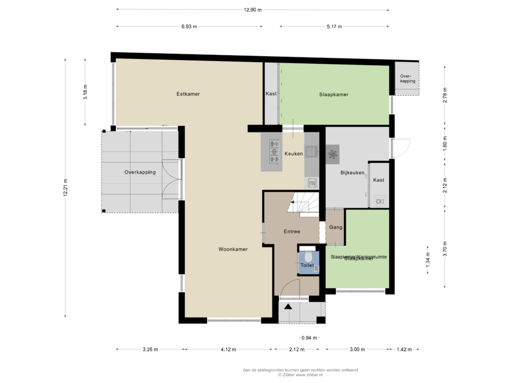 View floorplan of Begane Grond of Heuvelstraat 16