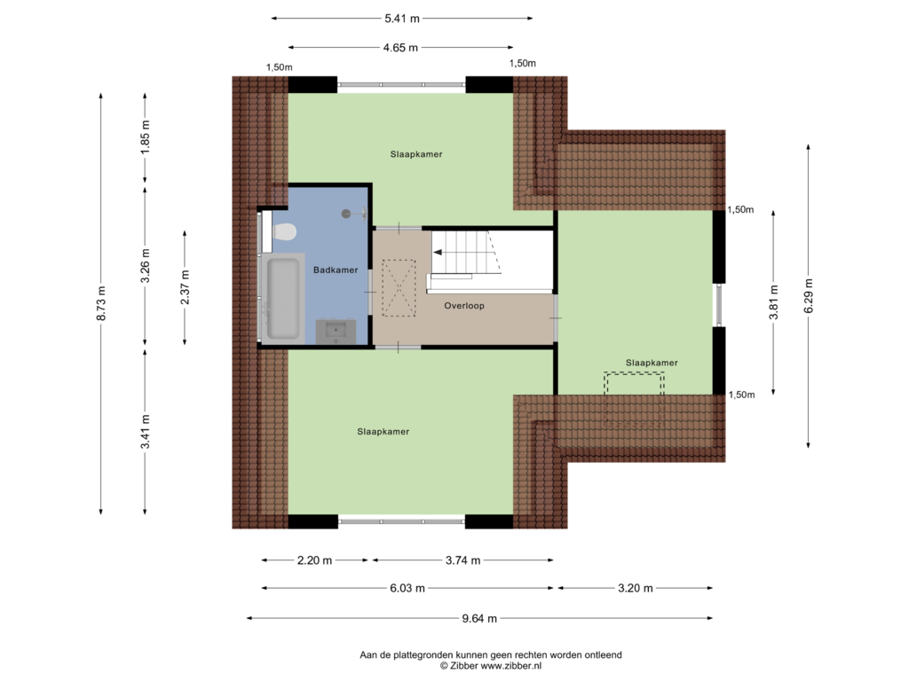 View floorplan of Eerste Verdieping of Heuvelstraat 16