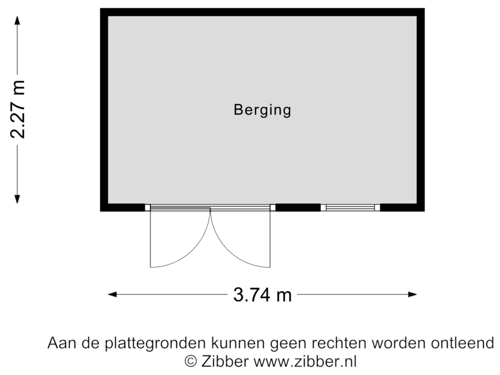 View floorplan of Berging of Heuvelstraat 16