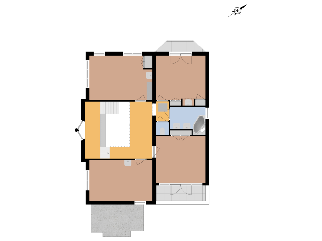 Bekijk plattegrond van 1e verdieping van Laurillardlaan 1