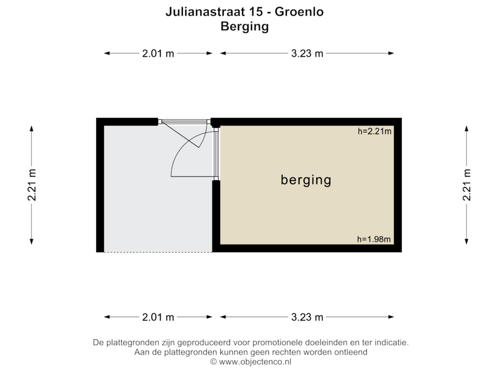 Bekijk plattegrond van BERGING van Julianastraat 15