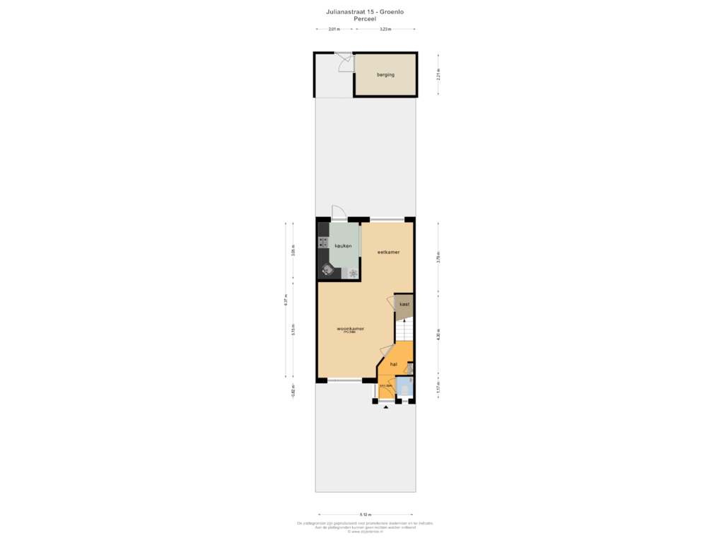 Bekijk plattegrond van PERCEEL van Julianastraat 15