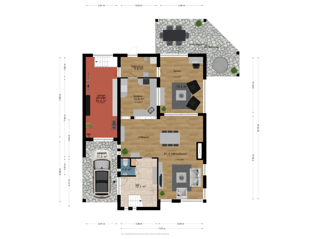 View floorplan of BEGANE GROND of Gouverneur Houbenstraat 40