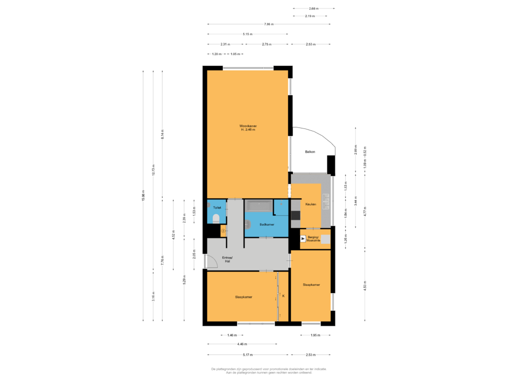 View floorplan of Derde verdieping of Sterrekruid 101