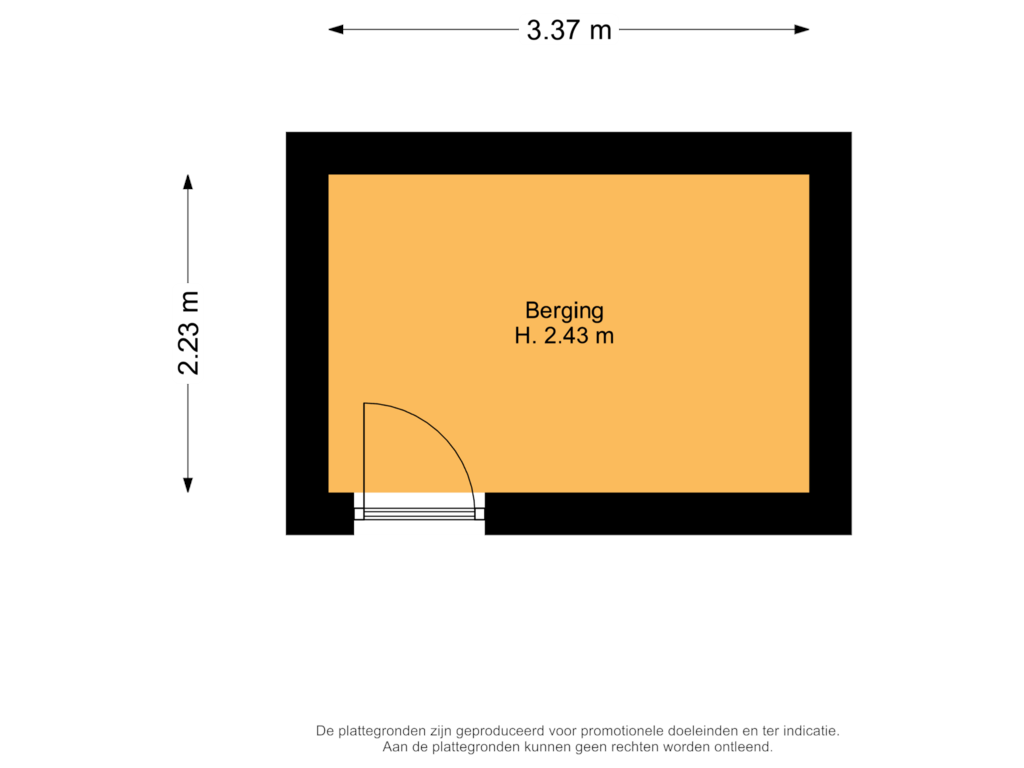 View floorplan of Berging of Sterrekruid 101