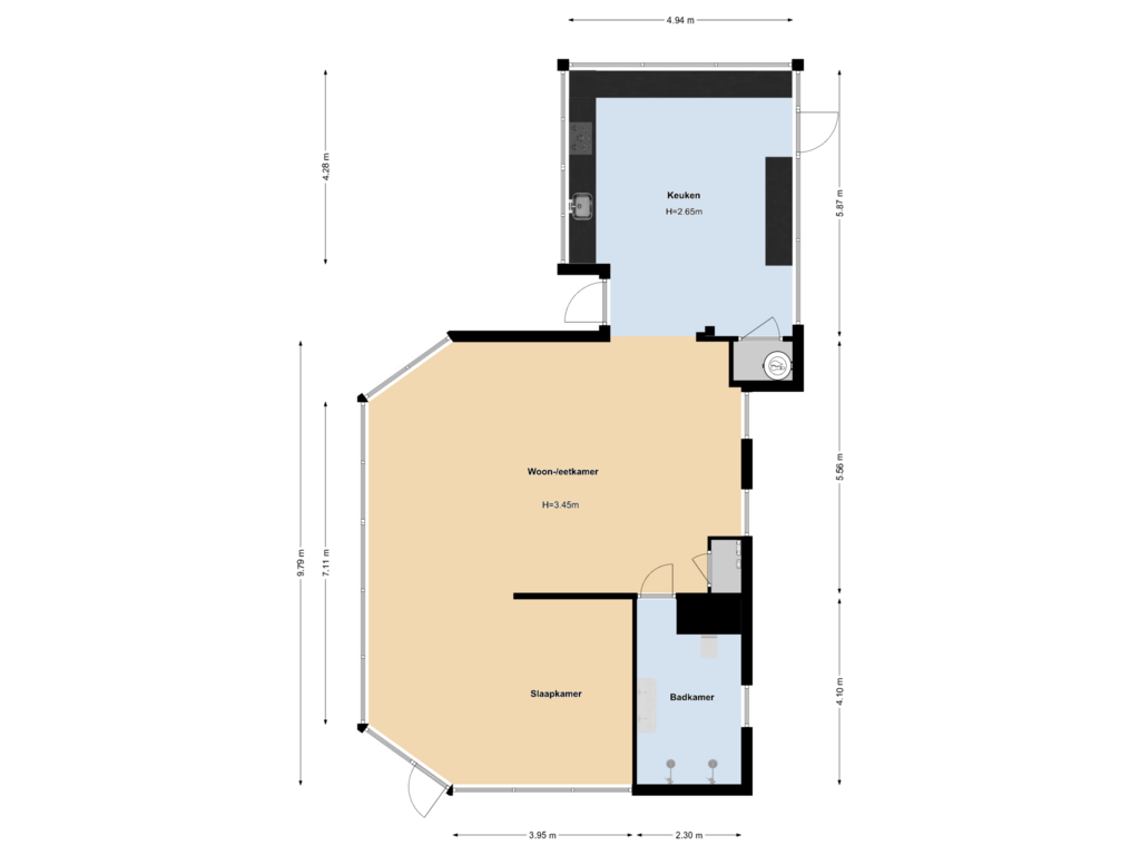 Bekijk plattegrond van First floor van Machinekade 13-C