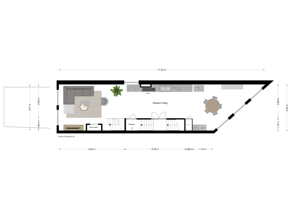 Bekijk plattegrond van 1e VERDIEPING van Prinsengracht 160