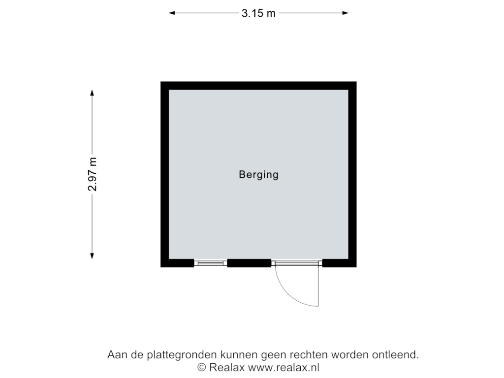 View floorplan of Berging of Papaverstraat 25