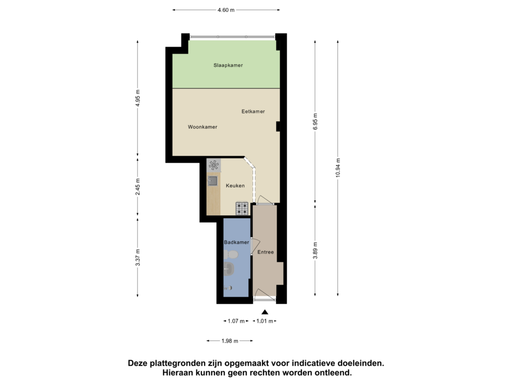 Bekijk plattegrond van Appartement van Gedempte Sloot 148-A