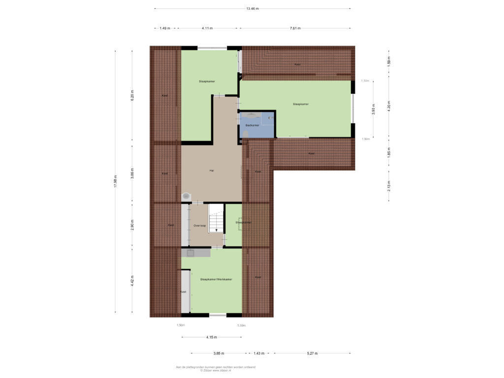 Bekijk plattegrond van Eerste Verdieping van Voltastraat 20