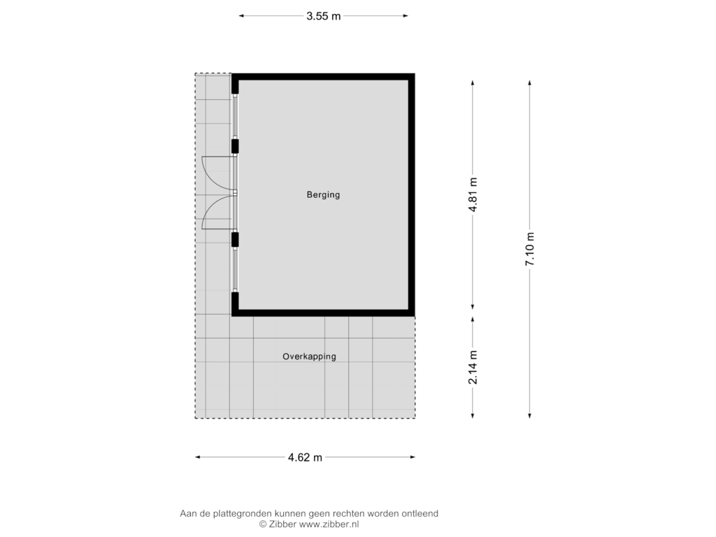 Bekijk plattegrond van Berging van Voltastraat 20