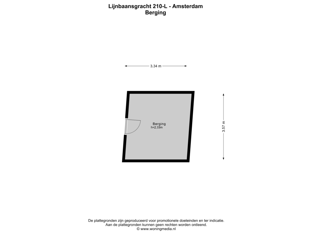 Bekijk plattegrond van Berging van Lijnbaansgracht 210-L