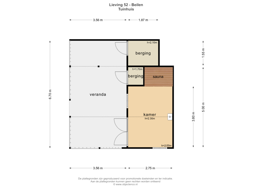 Bekijk plattegrond van Tuinhuis van Lieving 52