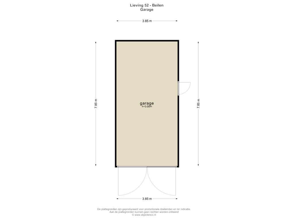 Bekijk plattegrond van Garage van Lieving 52