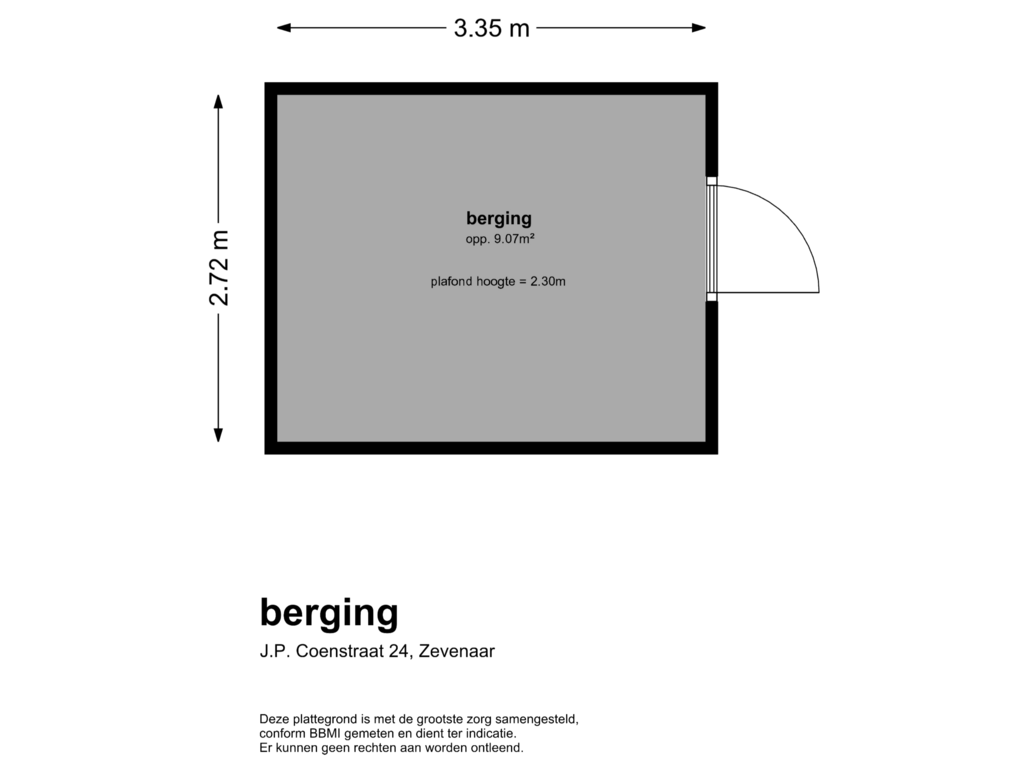 Bekijk plattegrond van berging van JP Coenstraat 24