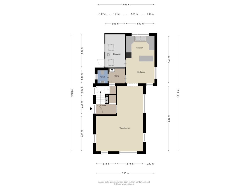 View floorplan of Begane Grond of De Jagerstrjitte 5