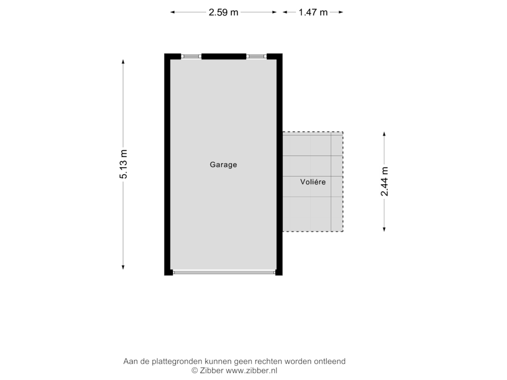 View floorplan of Garage of De Jagerstrjitte 5