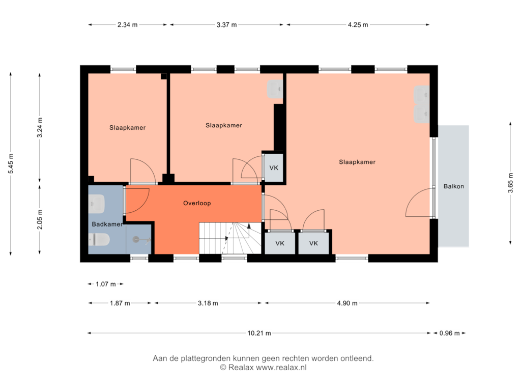 Bekijk plattegrond van Verdieping 1 van Bernhardstraat 9