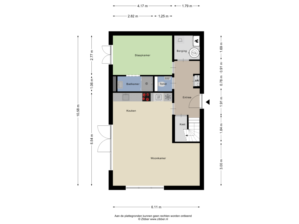 Bekijk plattegrond van Begane grond van Veerweg 50-278