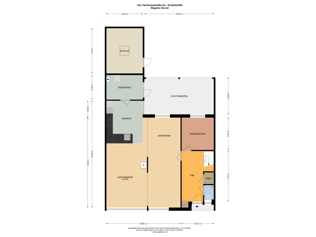 Bekijk plattegrond van BEGANE GROND van Van Harinxmastrjitte 8-A