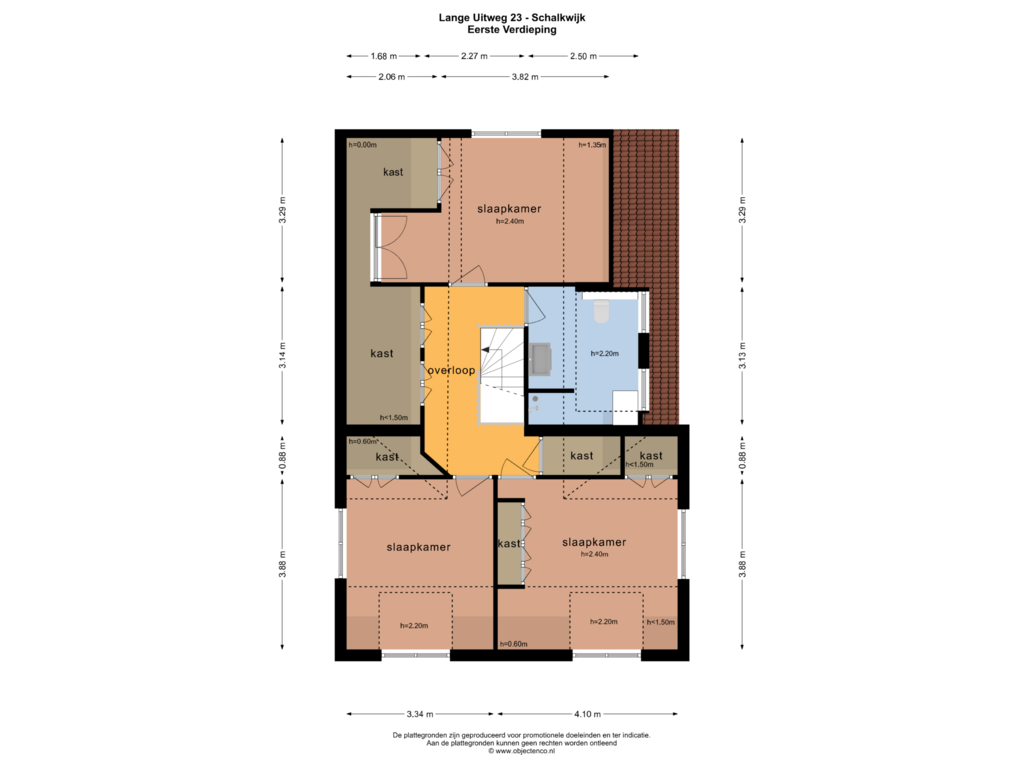 Bekijk plattegrond van EERSTE VERDIEPING van Lange Uitweg 23