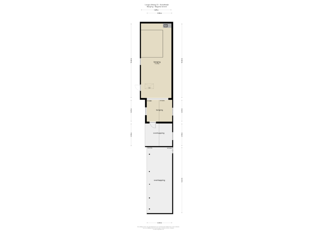 Bekijk plattegrond van BERGING - BEGANE GROND van Lange Uitweg 23