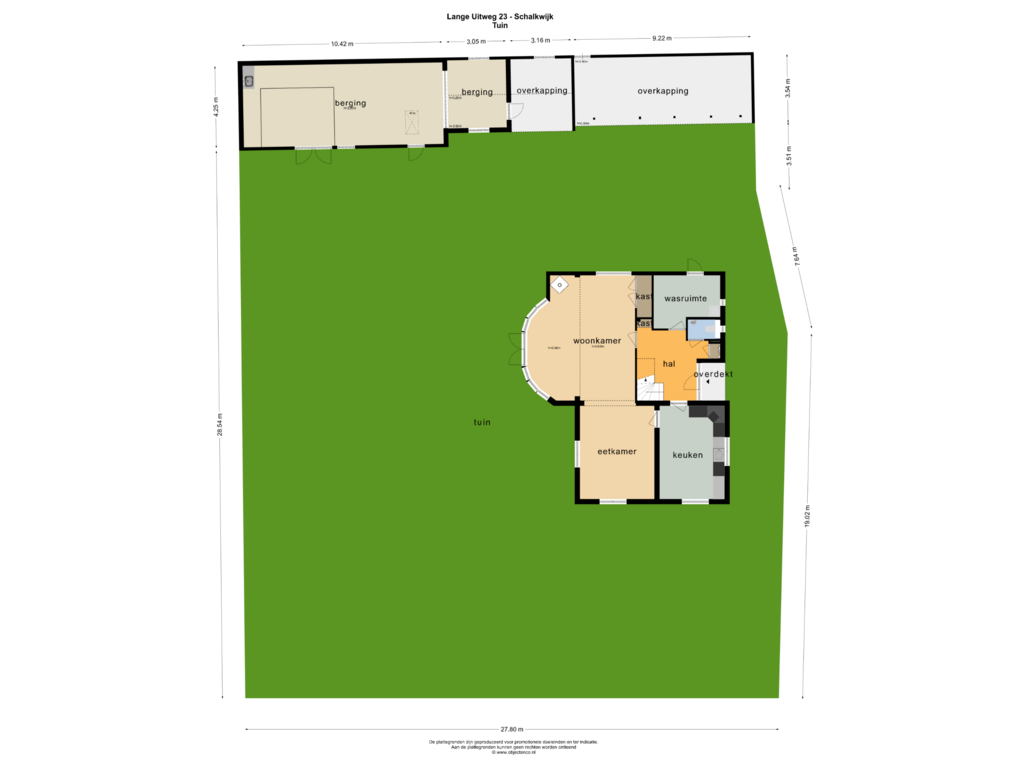 Bekijk plattegrond van TUIN van Lange Uitweg 23