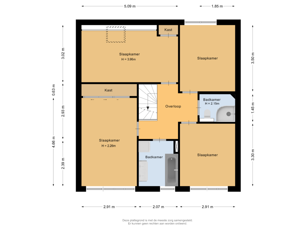 View floorplan of Eerste verdieping of Silkeborg 4