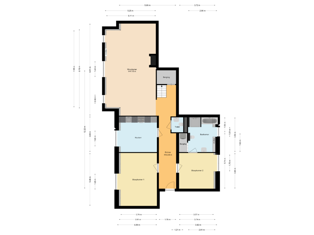 Bekijk plattegrond van Eerste woonlaag van Hendrik Kraemerpark 6