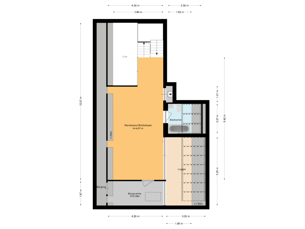 Bekijk plattegrond van Tweede woonlaag van Hendrik Kraemerpark 6