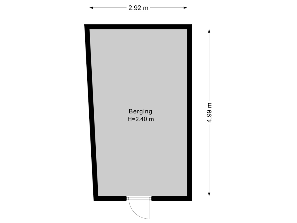 Bekijk plattegrond van Berging van Hendrik Kraemerpark 6