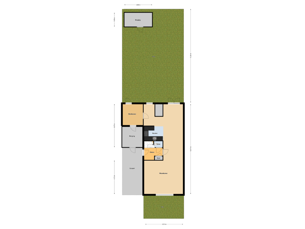 Bekijk plattegrond van Begane grond van Galvanistraat 12