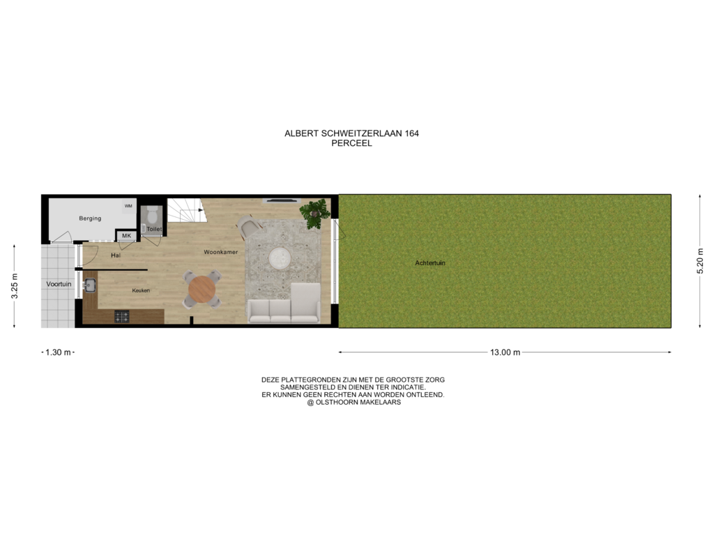 View floorplan of Perceel of Albert Schweitzerlaan 164