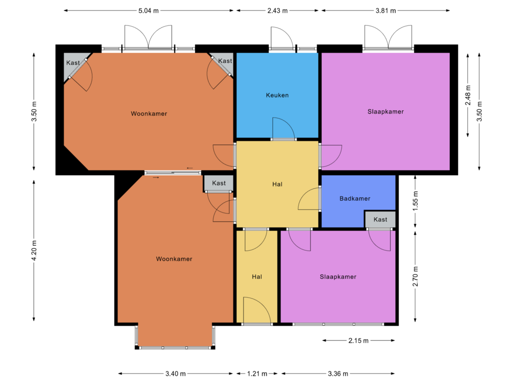 View floorplan of Parterre of Zaanenstraat 133