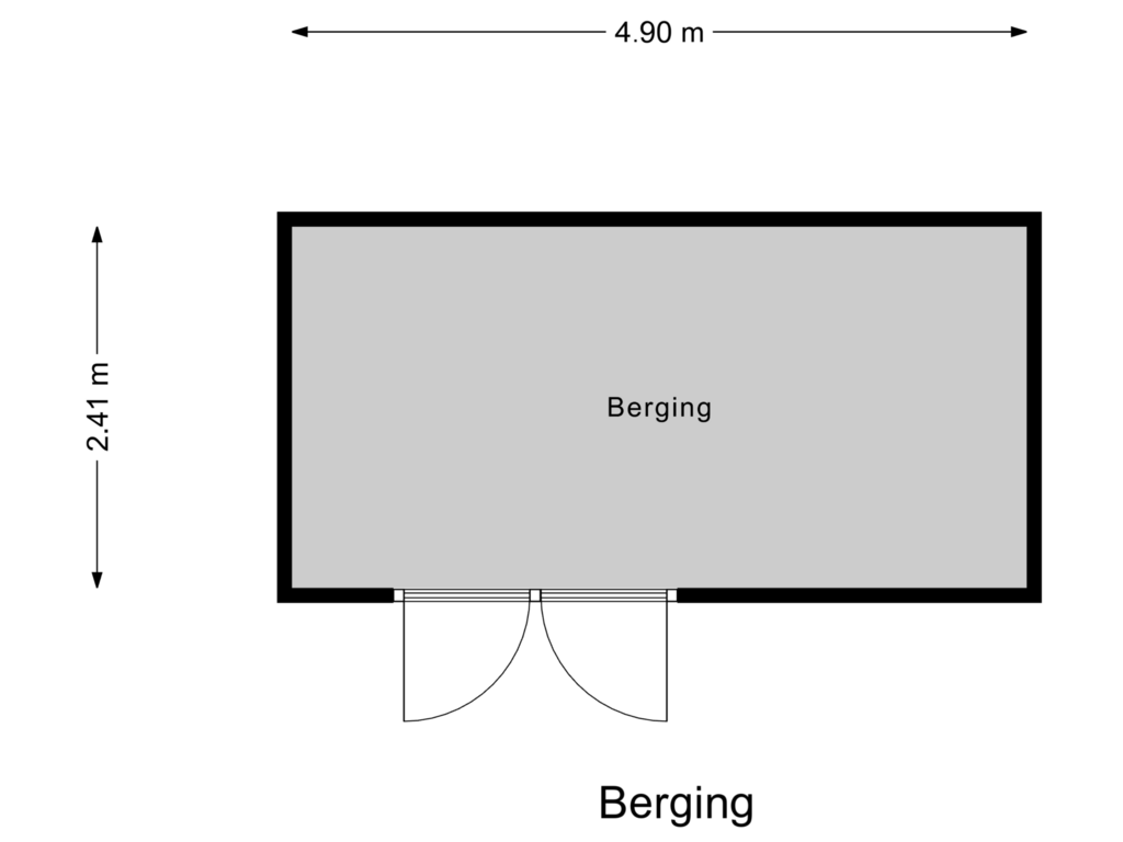 Bekijk plattegrond van Berging van Langevielesingel 84