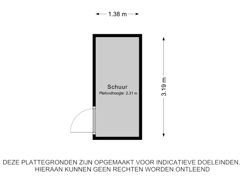 View floorplan of Schuur of Zuiderzeestraatweg 560-A