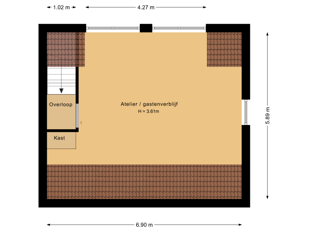 Bekijk plattegrond van Atelier / gastenverblijf van Lindenplein 1