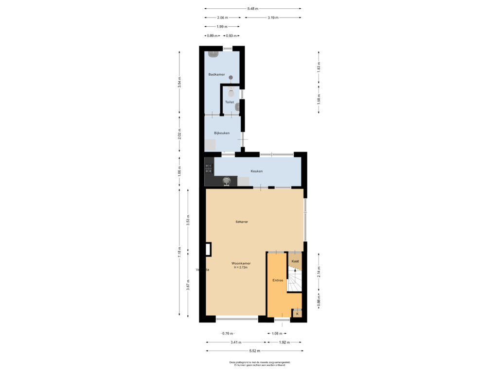 View floorplan of Begane grond of St. Antoniusstraat 98