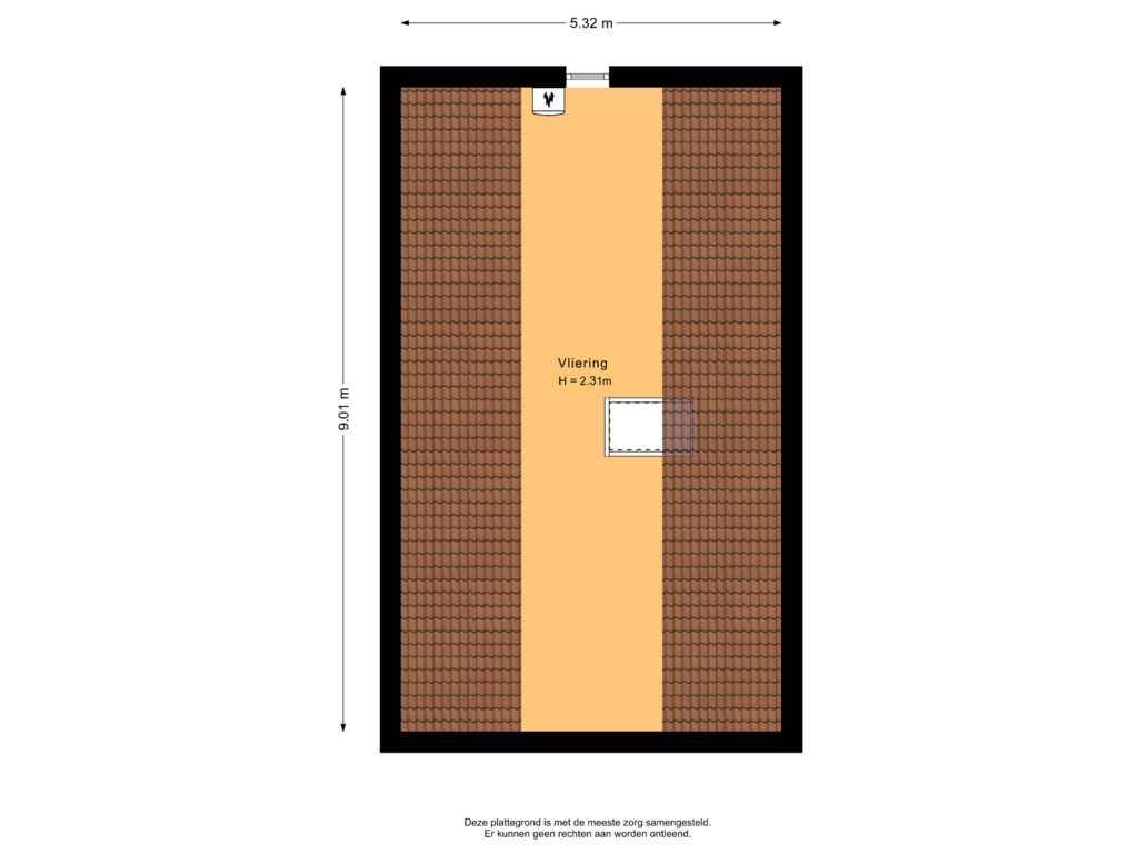 View floorplan of Vliering of St. Antoniusstraat 98