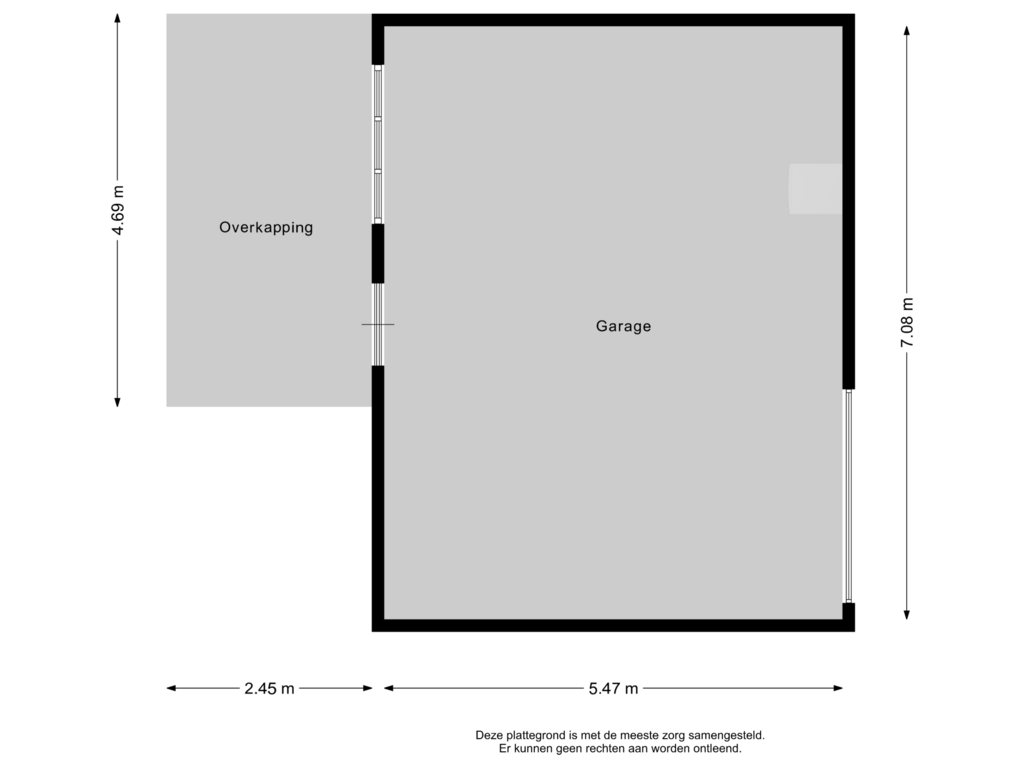 View floorplan of Garage of St. Antoniusstraat 98