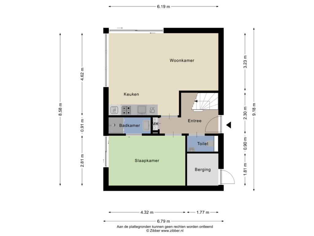 Bekijk plattegrond van Begane Grond van de Duinen 225