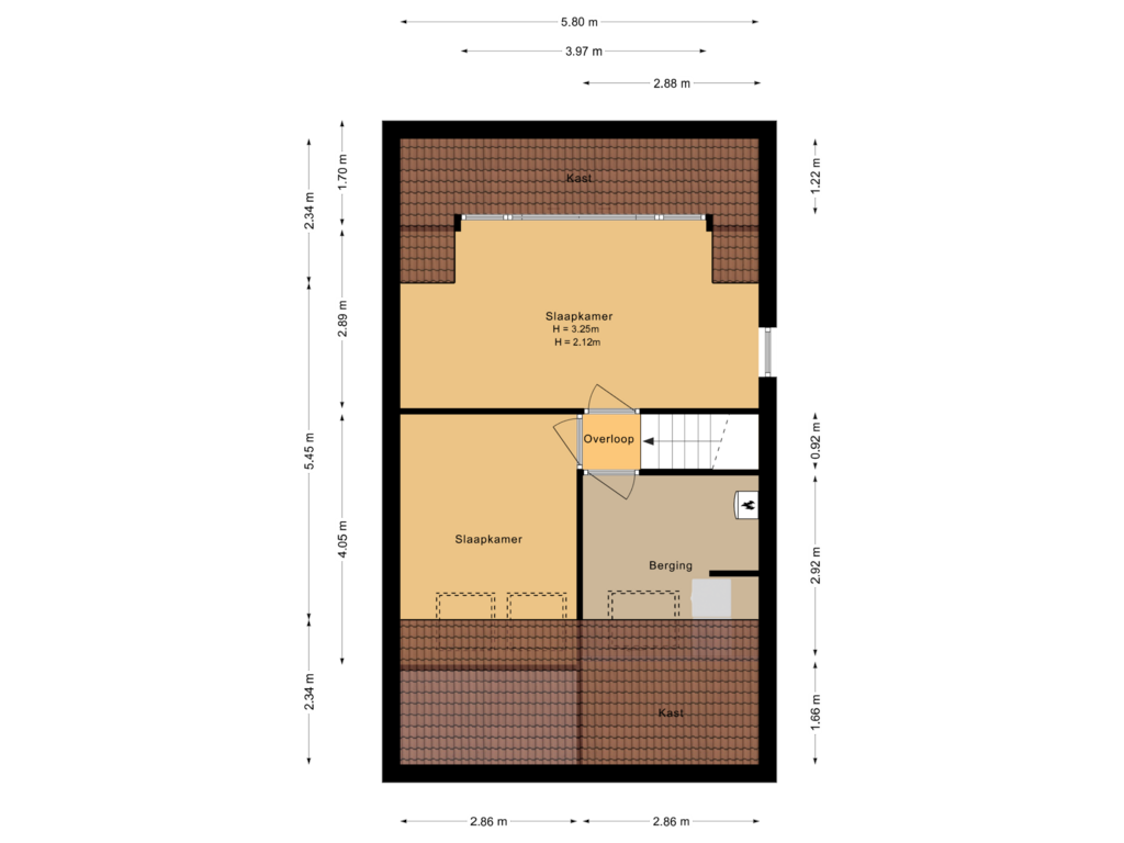 Bekijk plattegrond van Tweede verdieping van Griend 12 18