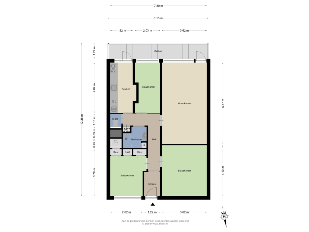 View floorplan of Appartement of Briljantstraat 296