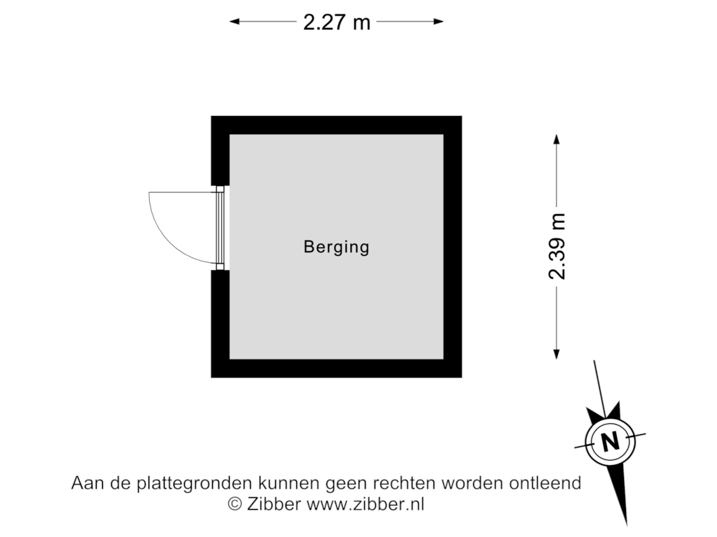 View floorplan of Berging of Briljantstraat 296