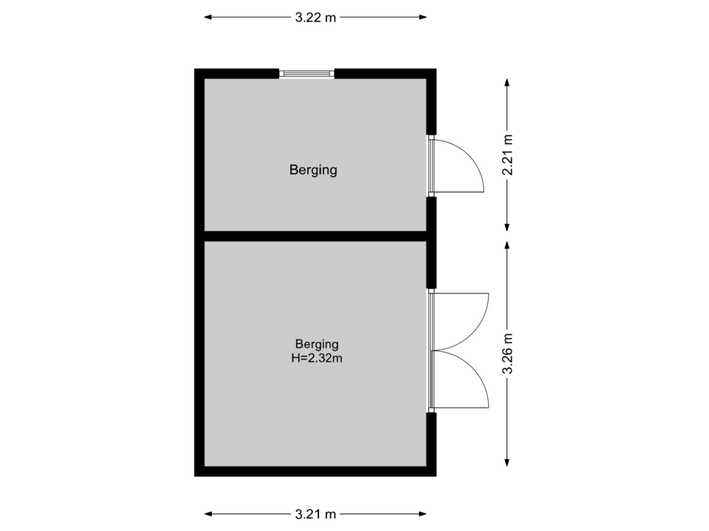 Bekijk plattegrond van Berging 1 van Spoorstraat 12